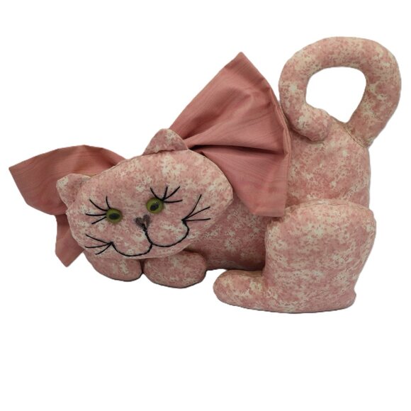 Stuff Handmade Pink Cat Makes A Great Display - Picture 2 of 7